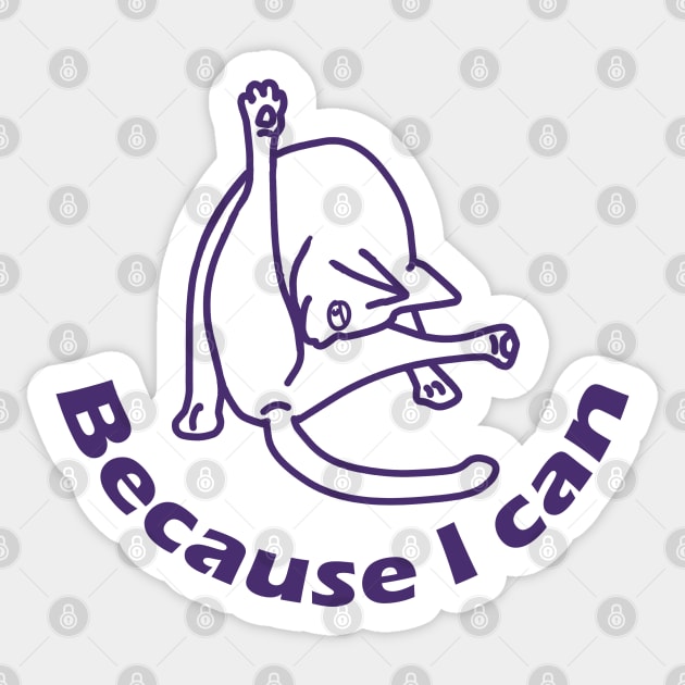 A cat licks his balls Sticker by royfriedler